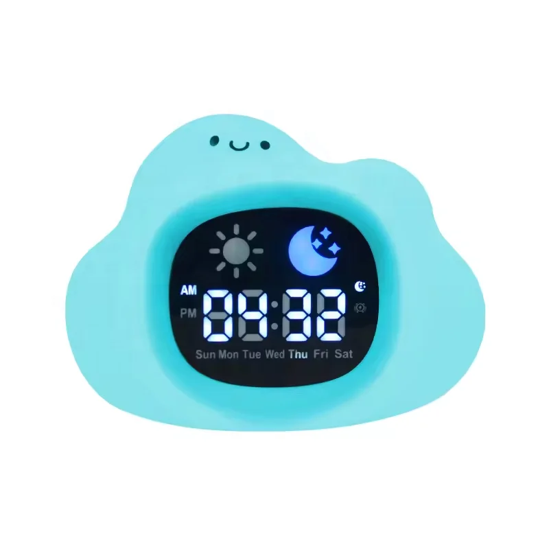 Silicone Lion Alarm Clock With Night Light for Kid Baby Nursery White Noise Machine Bedroom Sound Machine Soother Sleep Trainer