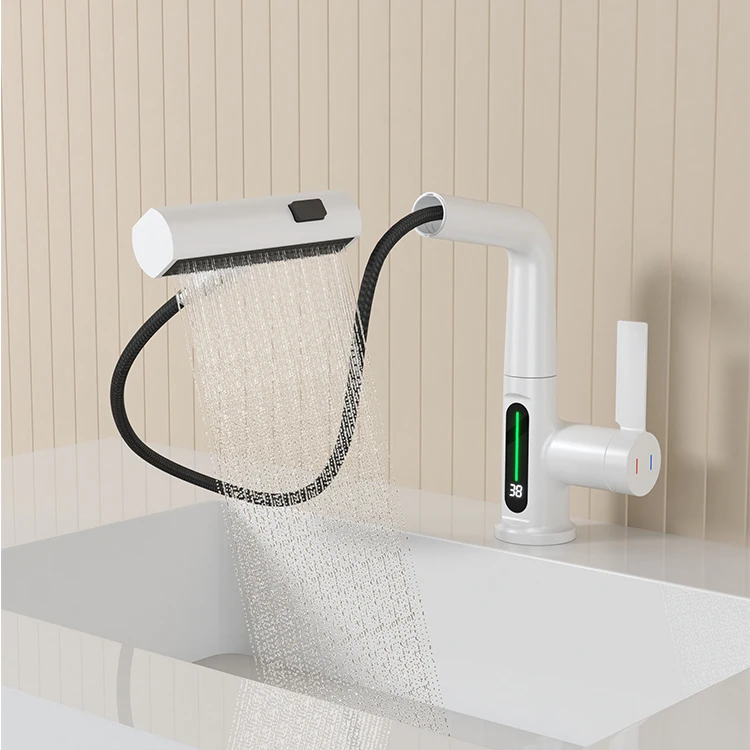 New Design Hot and Cold Water Tap One Hole Pull Down Bathroom Basin Mixer