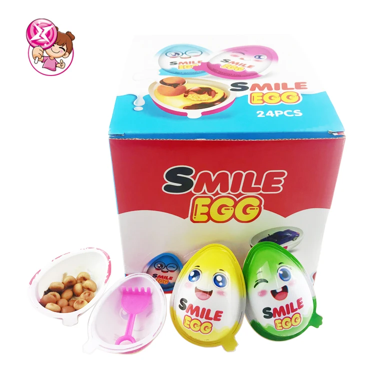 Factory wholesale hot selling candy New 2024 Kids Color Surprise Egg toys Fun sweet chocolate and cookies