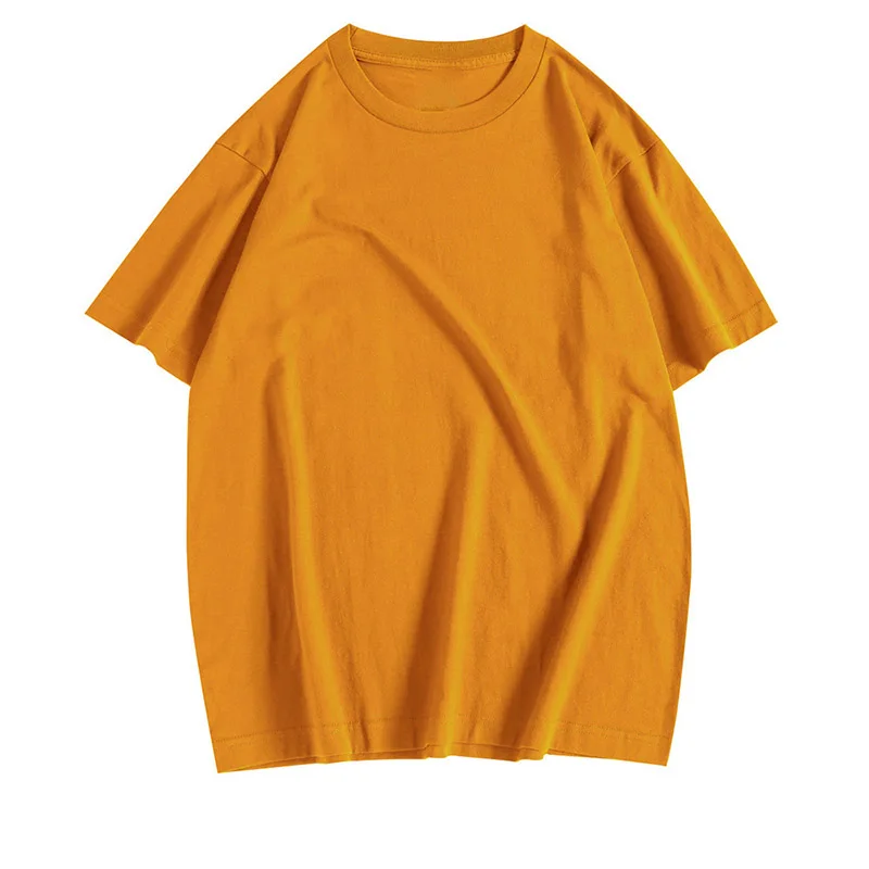 Футболка Базовая однотонная с коротким рукавом и круглым вырезом для мужчин и женщин, 100% хлопок