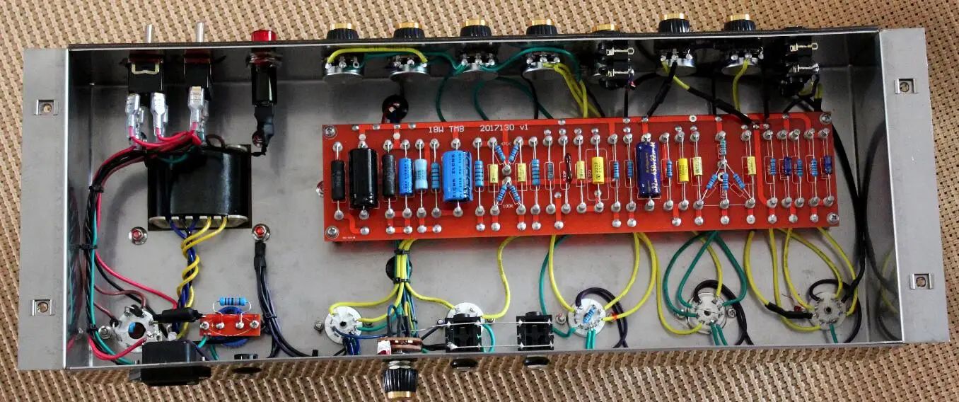 Custom 18W Reissue Handwired Point to Point Soldering Valve Guitar Amplifier Head Cabinet