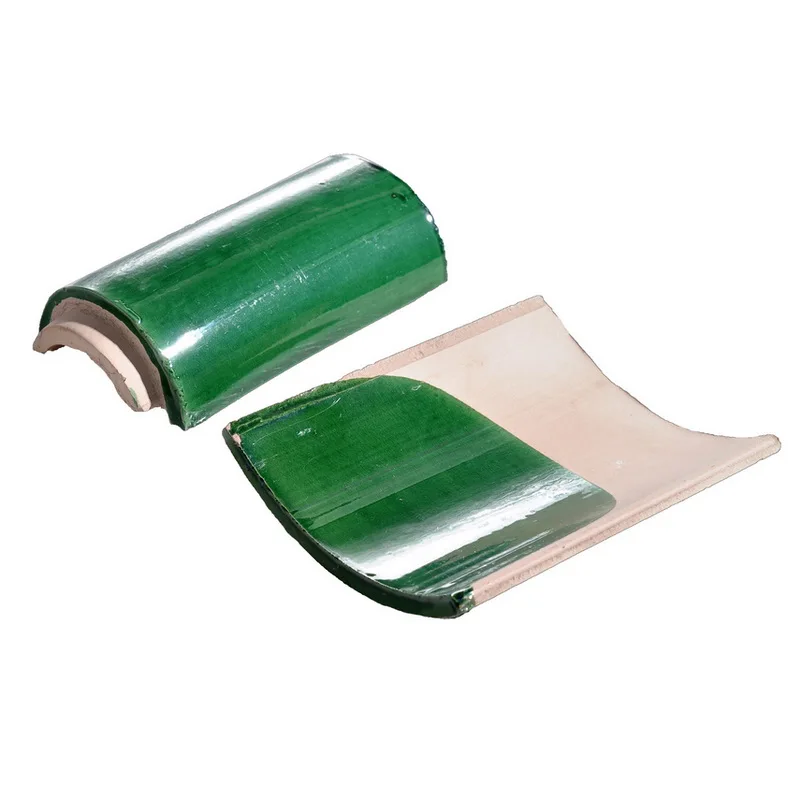 Half round hollow ceramic clay roof tile glazed for Chinese roof