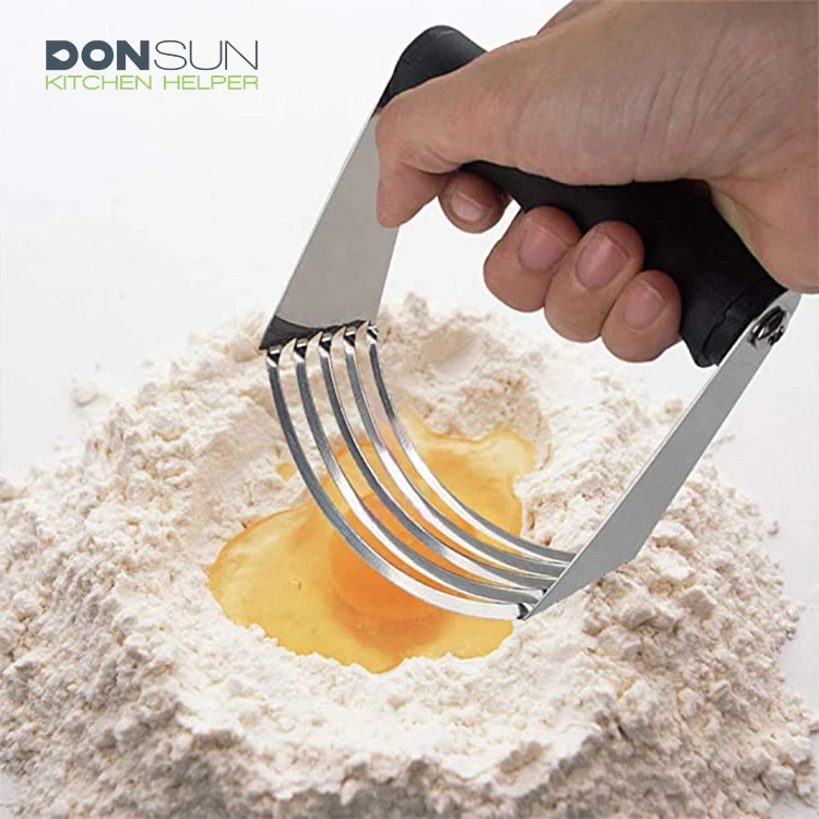 Hand Held Stainless Steel 5 Blade Pastry Dough Blender