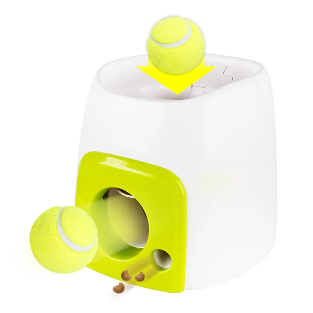 Интерактивная Игрушечная машина для собак, мяч для тренировки собак из АБС-пластика, забавная пусковая установка для тенниса, машина для вознаграждения за продукцию для домашних животных, медленная подача, игрушка