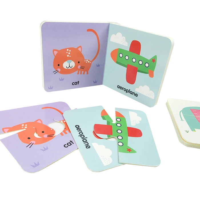 Book Publishing Printing Services Puzzle Books Children with Soft Dust Cover Custom Hardcover Book Printing