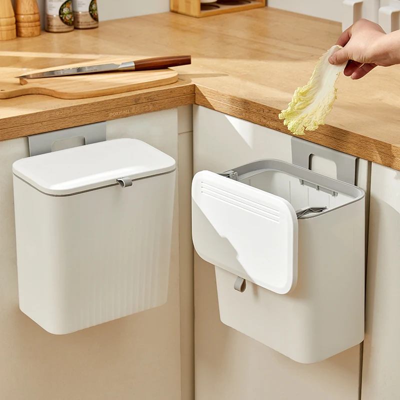 Recycle Bin Kitchen Wall Hanging Portable Waste Bins Room Dustbins Plastic Trash Bin China Supplier