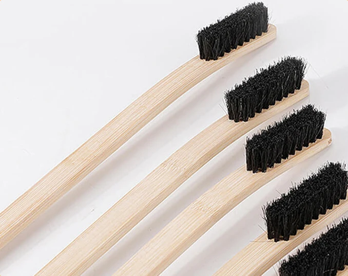 Hog Hair Brush Long Wood Handle for Hearth Tidy Car Home Workshop Woodworking