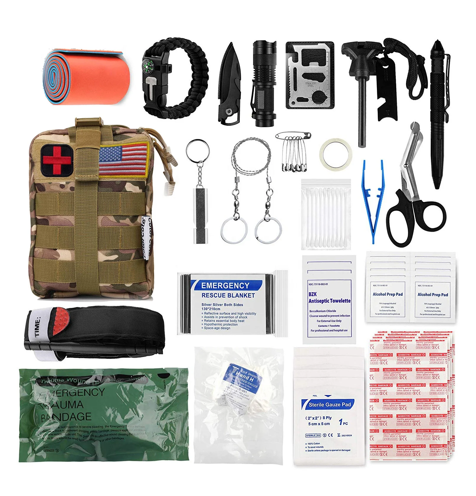 Аварийная тактическая аптечка первой помощи для кемпинга с медицинскими расходами