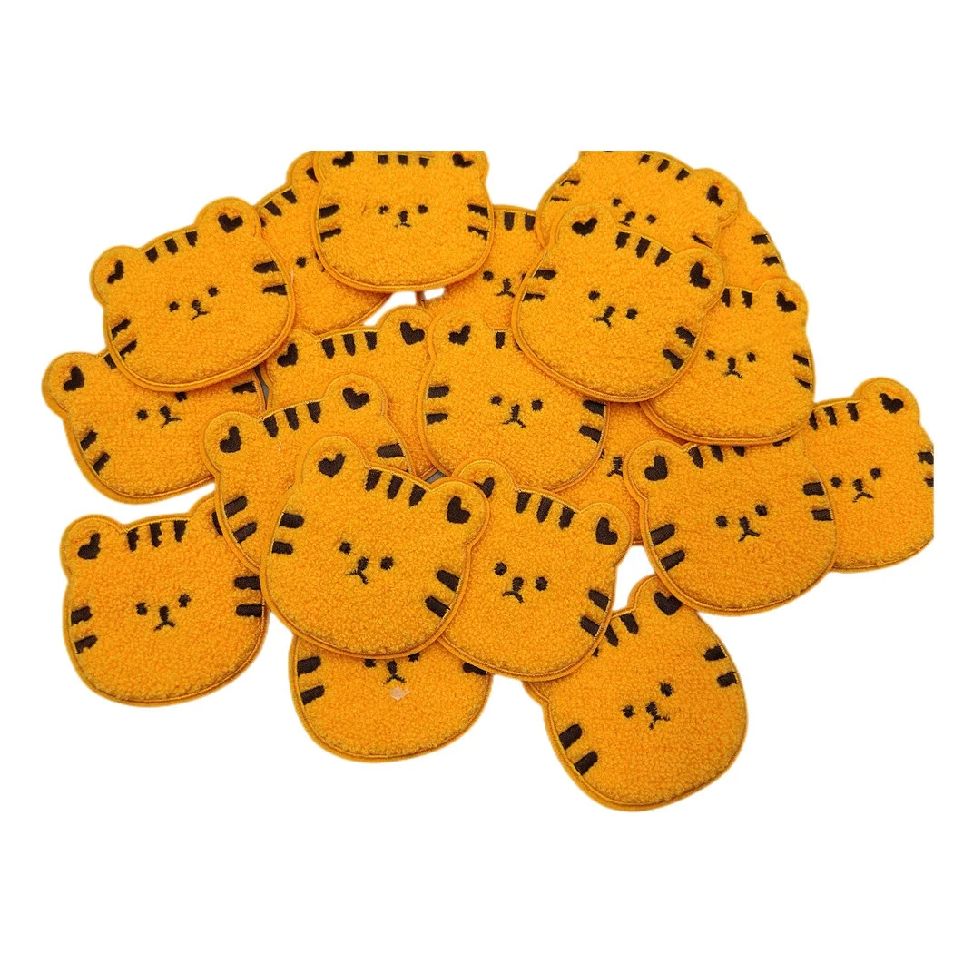 Anime Tiger Ventralex Embroidery Applique Clothes Accessories Iron on Backing Towel Embroidery Patches for Dress