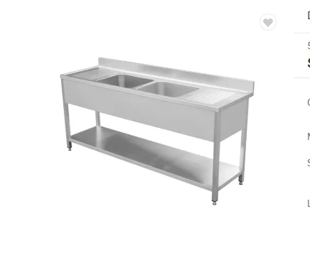 Factory Directly Stainless Steel Hospital Sink Kitchen Basins / Free Standing Industrial Stainless Steel Kitchen Sink