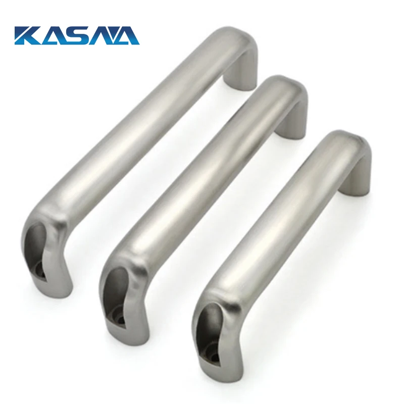 Stainless Steel  U-Shaped Oval Processing Attached Metal Cabinet Handle Furniture Cabinet Pull Handles