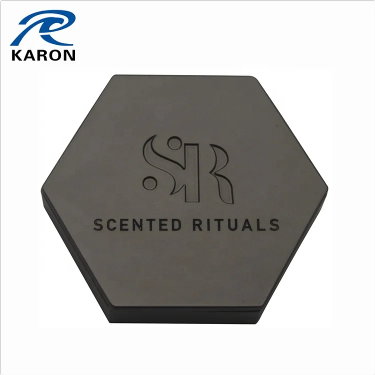 top quality wholesale custom hexagon matte gold gel perfume container in China