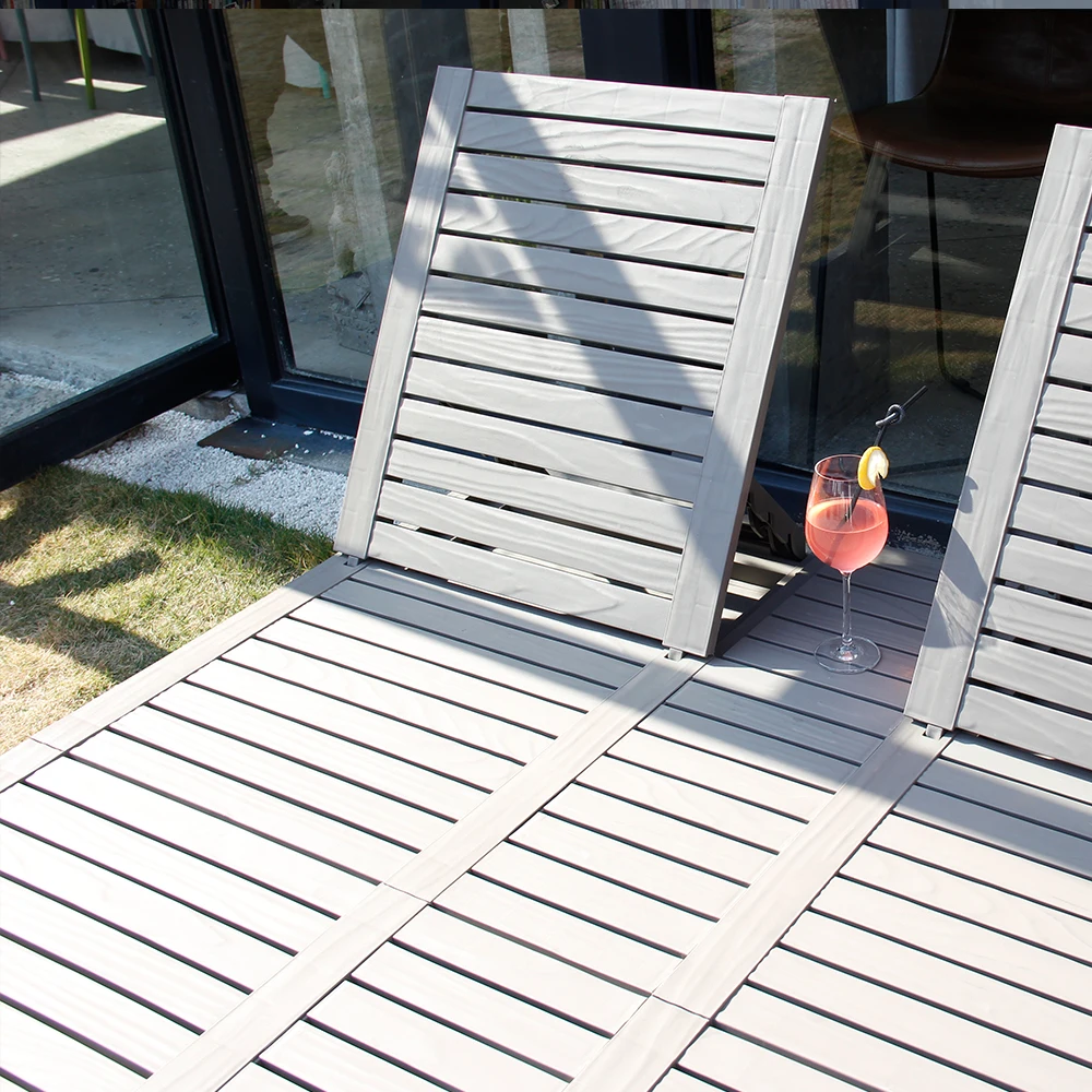 Wholesale double lounger uv protected back adjustable outdoor furniture sunbed