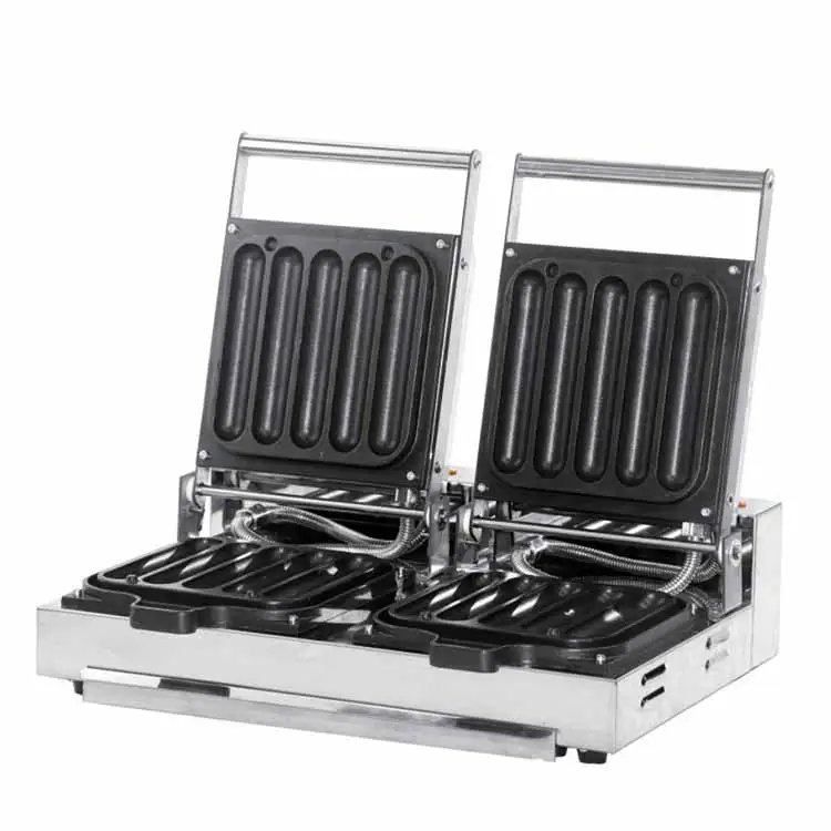 Commercial Catering Snack Machine Double Head Hot Dog Waffle Maker Machine