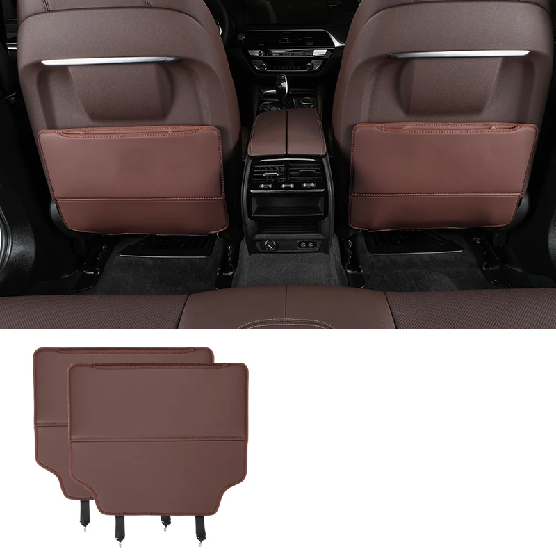 leather car seat anti-kick mat pad cover protect mats for mitsubishi outlander rvr sport pajero montero asx eclipse cross lancer