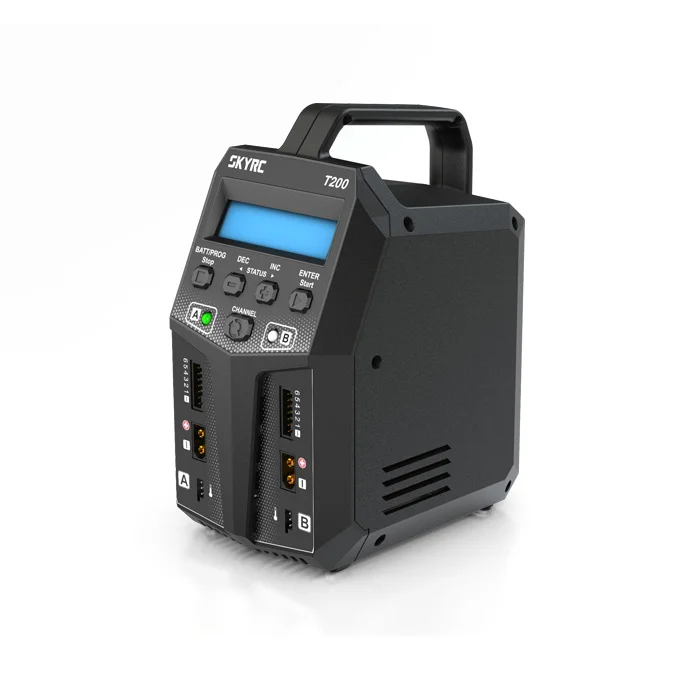 SKYRC New T200 AC DC Dual Balance Charger Discharger 2s 3s 4s 5s 6s Li-ion Nimh Nicd Lipo Battery With Power Supply Wire Charger