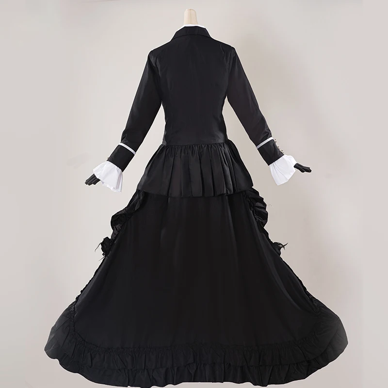 Anime Black Butler Cosplay Costume Ciel Phantomhive trailing gown Full Set Halloween Gentleman anime clothing