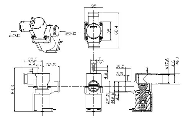 Good sales DC 12V AC 220V Normally Closed Electric Magnetic Valve  Water Control Switch Solenoid Valve