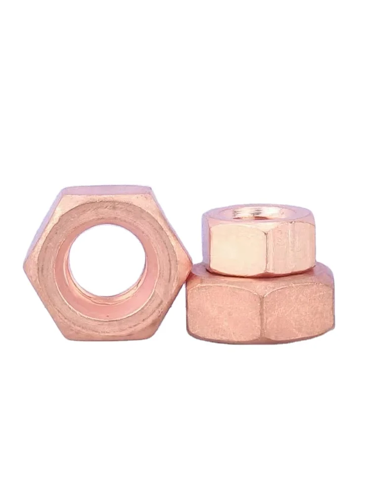 T2 pure purple copper hex nut screw cap red copper screw nut