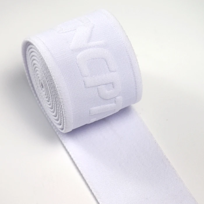 Customized width Free sample  printed jacquard sewing band elastic tape waistband for underwear clothing headband