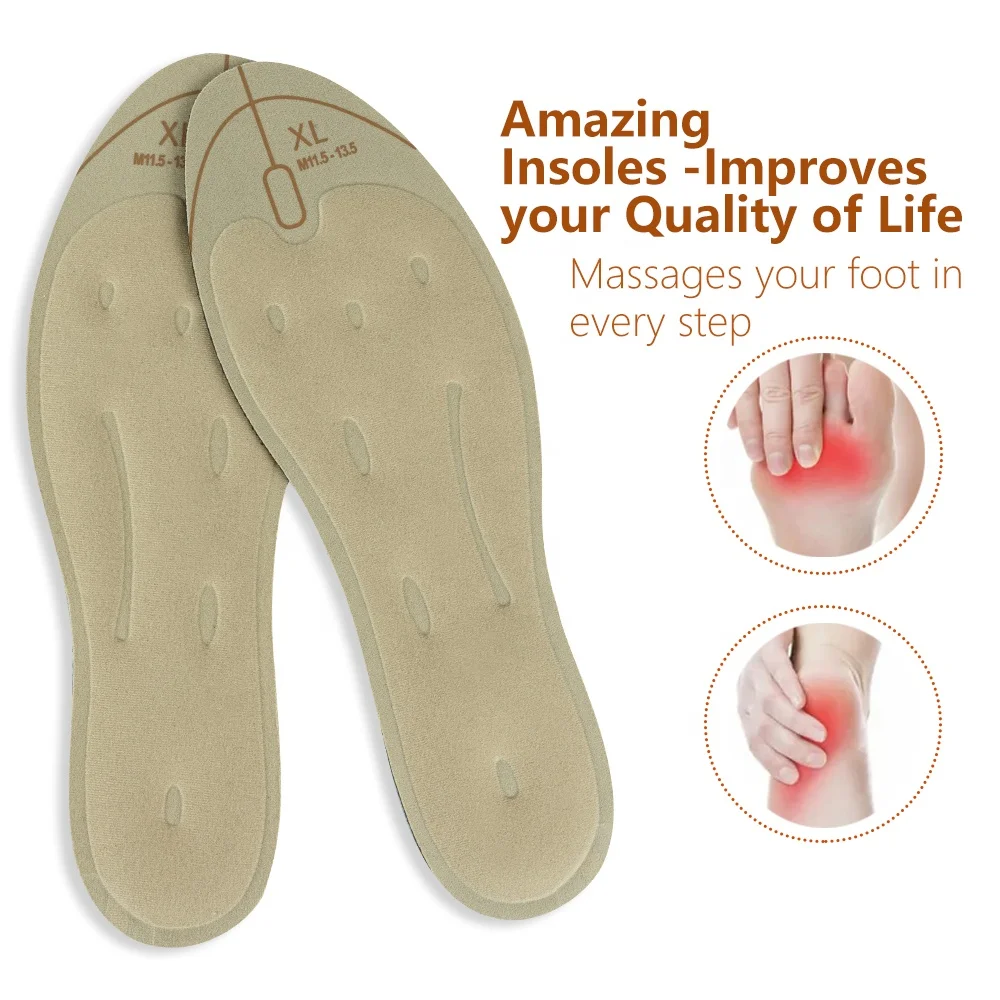 Factory Wholesale Liquid Gel Massaging Cooling Insoles Massage Glycerin Filled Liquid Insoles