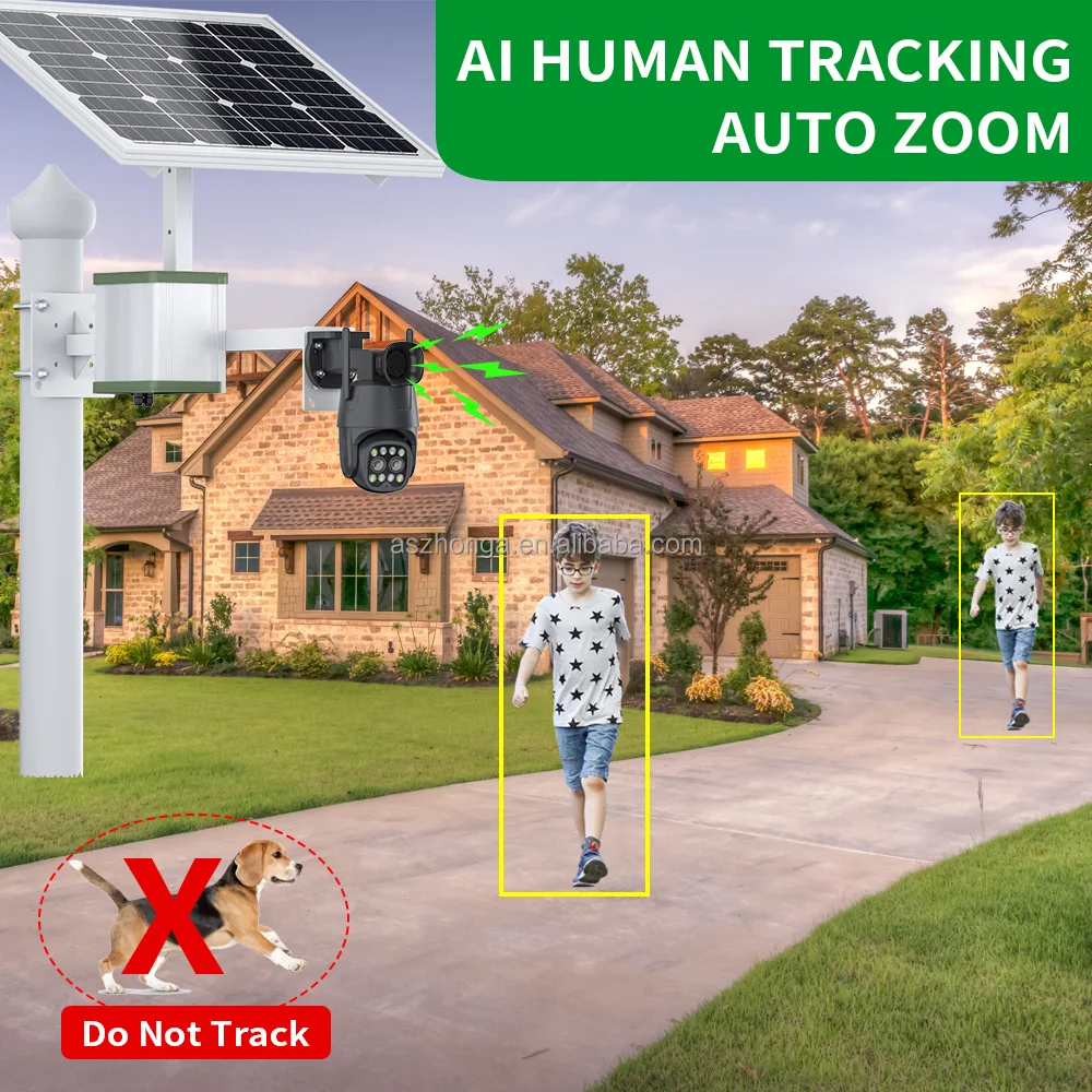 2K 1080P WIFI Security IP Camera Wireless 2MP 3G 4G SIM Card Outdoor PTZ CCTV Surveillance Cam 40W 20A Battery Solar Panel CamHi