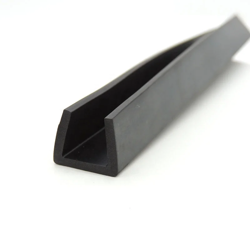 Extruded u shaped rubber channel edge EPDM strip for panel