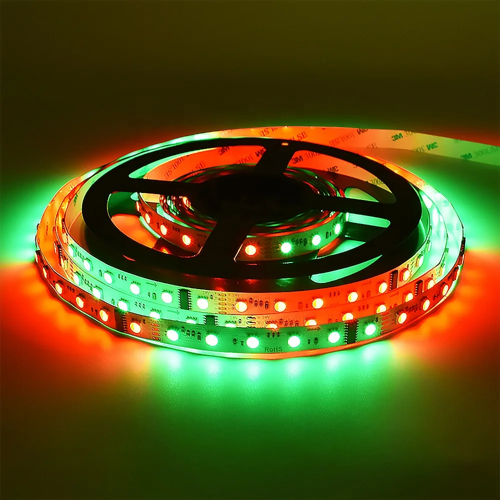 DMX512 RGBW LED Strip DC24V 60LEDS/M 10Pixels UCS512IC 4.8-19.2W/M sk6812 adjustable led pixel dmx light