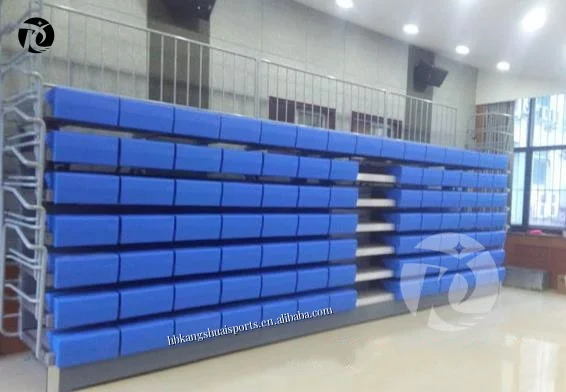 High quality Indoor outdoor retractable bleacher chair movable stadium bleachers movable grandstand seat for basketball stadium