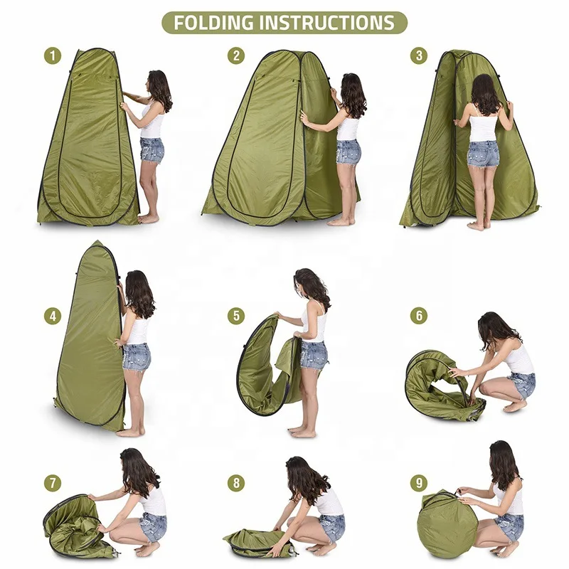 Pop up Portable tents camping outdoor waterproof toilet tent Privacy Dressing Changing Room Shower Tent Black