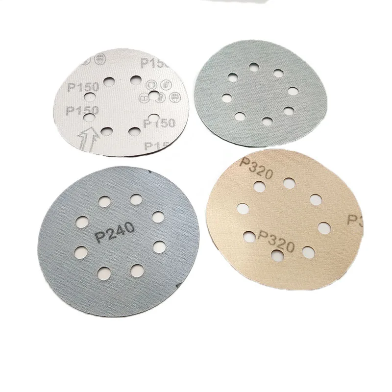 High-quality 5 Inch 8 Holes Silicon carbide alumina sand paper for sanding disc paper