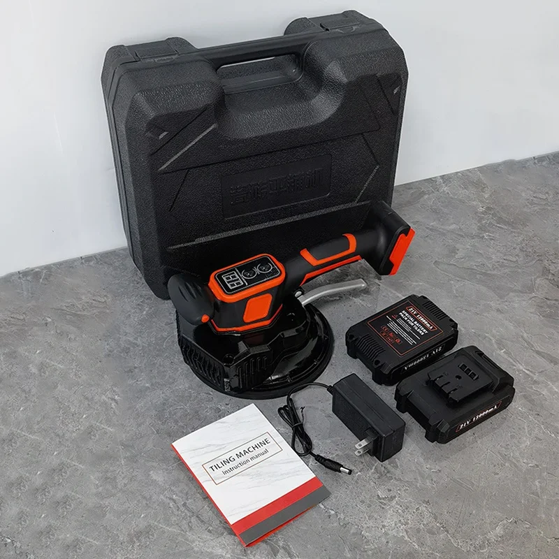 Tile laying machine, 8 Gears, 21V 13000mA, Hand-held Tile Tiler Tool, Upgrade Digital Display Tile Vibration Machine