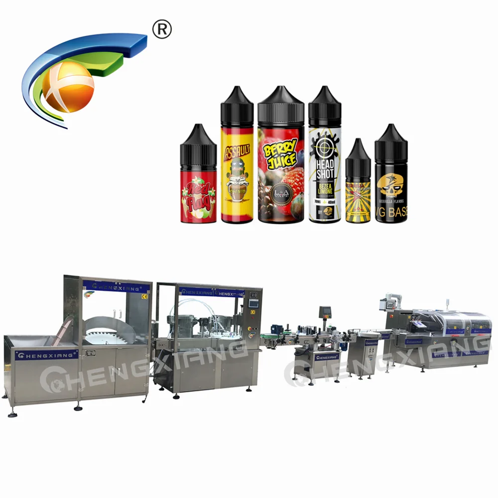 High quality 30 ml chubby gorilla bottle vape juice salt filler capper production line,vaper eliquid 120ml filling line