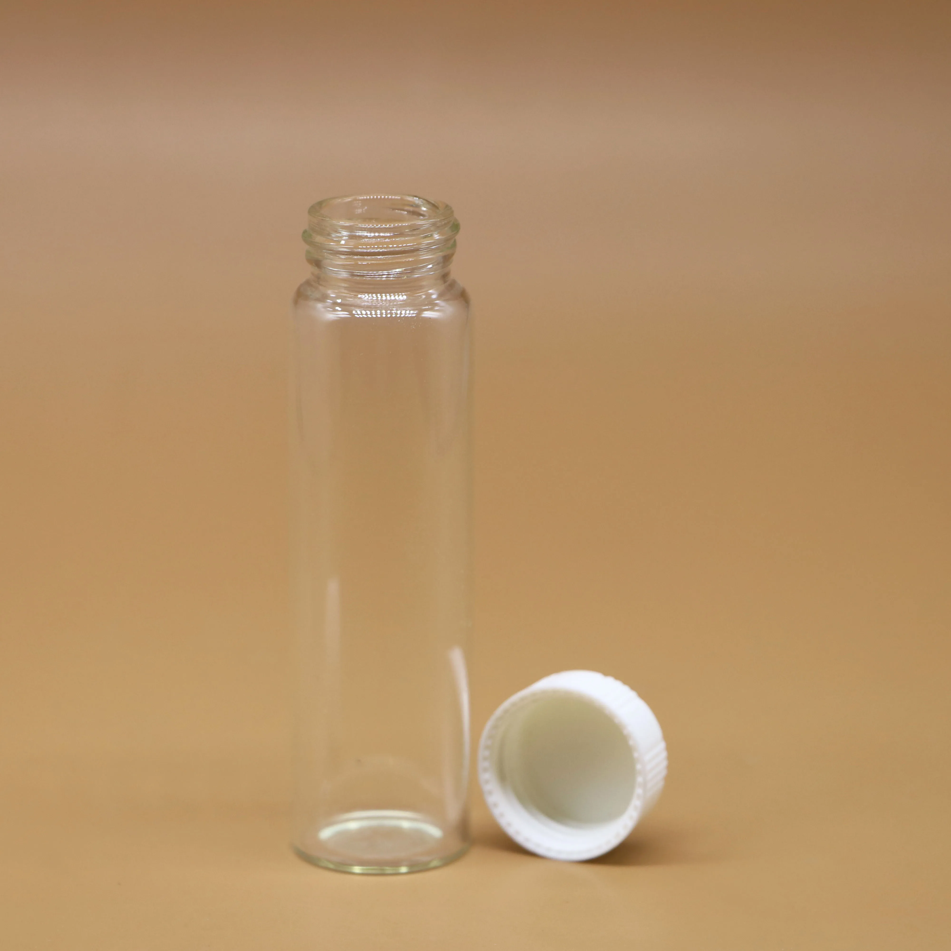 glass storage bottle 20 ml mini travel glass vial with aluminum cap,  mini glass wine bottle