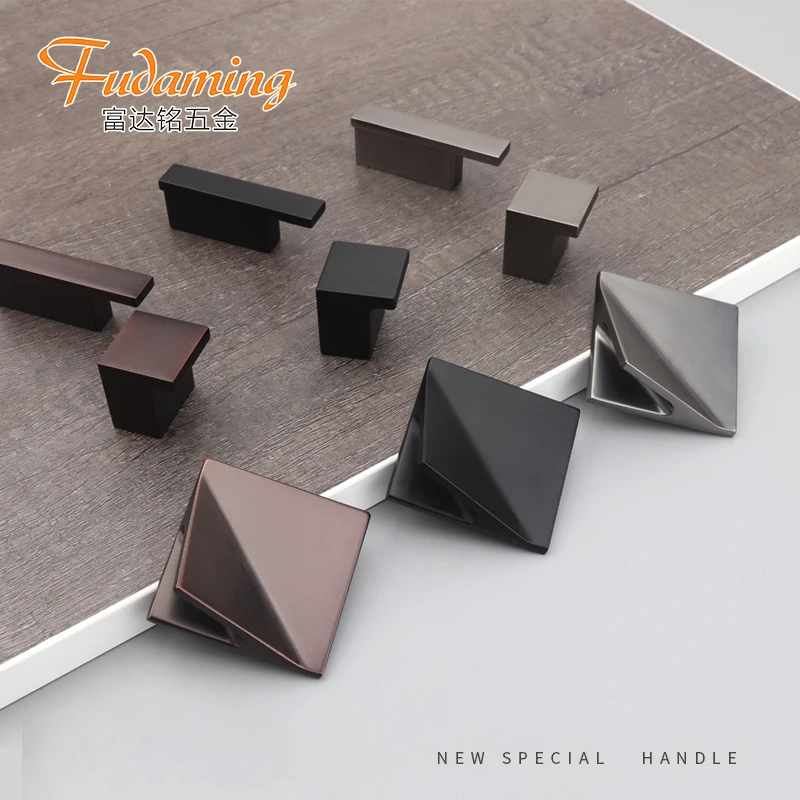 
FUDAMING modern simple new single hole small zinc alloy handle for wardrobe cabinet closet door 8006 