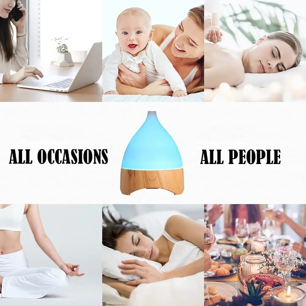 100ml Ultrasonic Scented Oil Vaporizer Evaporator Aromatizer Small Aromatherapy Oil Mini Portable Air Humidifier Aroma Diffuser