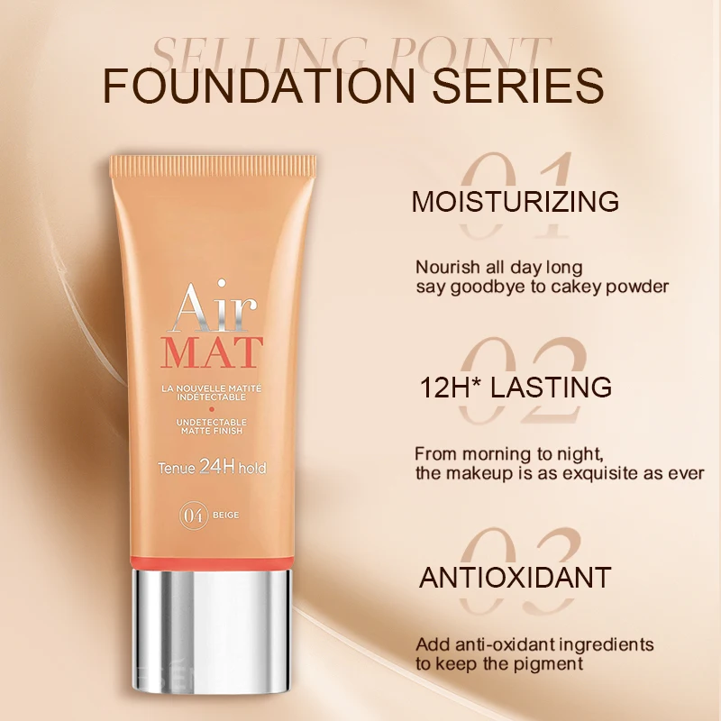 Esene F-LF69 wholesale luxury vegan silky high pigment liquid cream foundation bottle  base de maquillaje face makeup sets