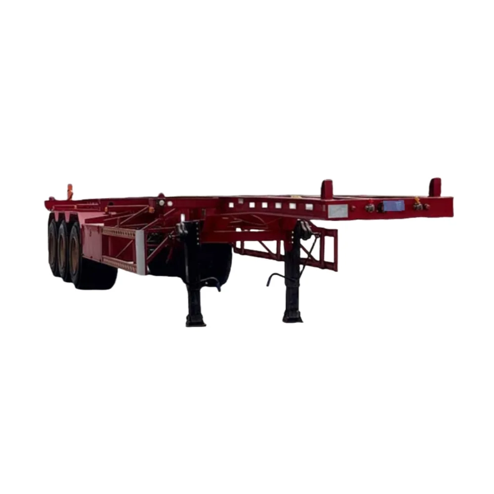 Tri-Axle 3 4 5 Axles 40ft trailers 50 Tons 20ft 40ft 50ft 53ft container Chassis flatbed semi trailer