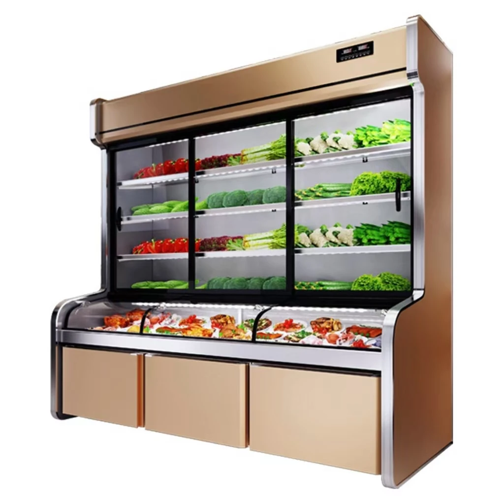 9- Commercial Vegetable and Fruit Display Refrigerator for Showcase Use