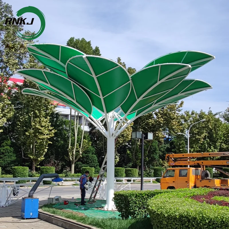 RNKJ brand customised outdoor artificial winds solar palm light for trees static solar tree