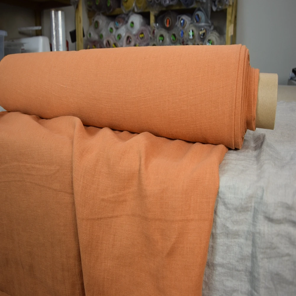 280CM 110inch Wide Flax Linen Fabric Wholesale 100% Pure