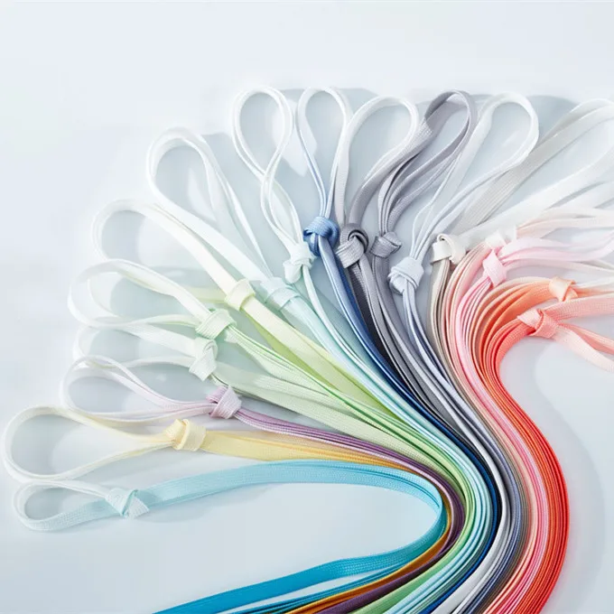 High quality gradient Color Color Sports Shoelace 8mm polyester shoelace multi-color option