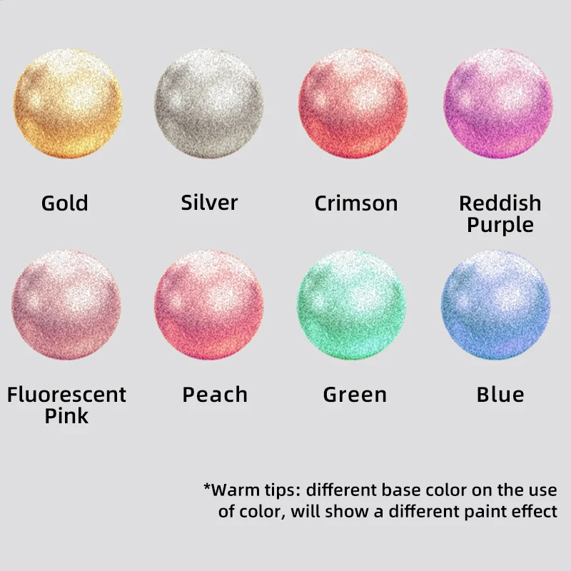 Water proof pearlescent glitter coloring paint markers pens decorative graffiti art markers for ornamentation