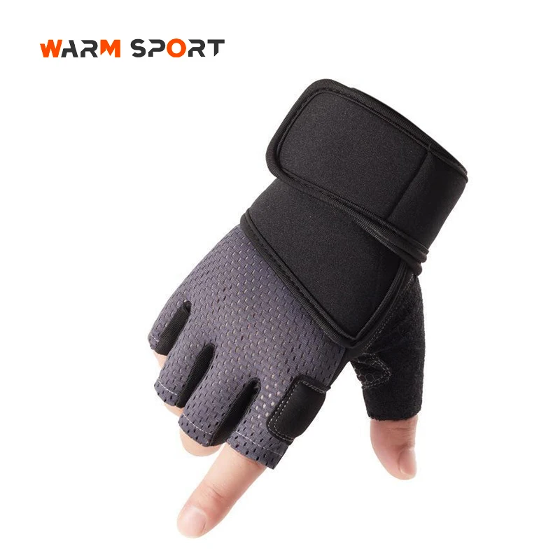 Wholesale Custom Logo Gym Weightlifting Breathable Fitness Half Finger Hand Sports gym Gloves For men