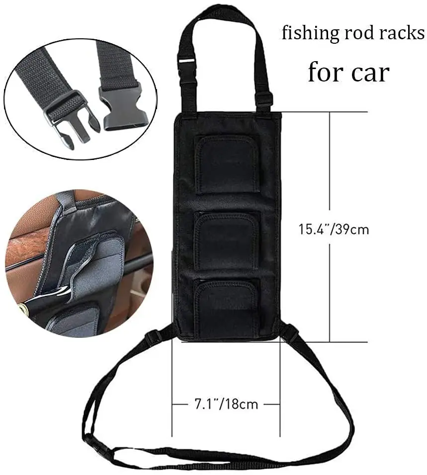 back seat fishing rod holder for cars vehicle carrier backseat pole secure