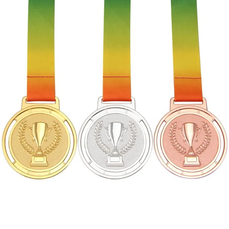 Zinc  alloy medal  simulates the bicycle sports or football  sports competition  with medal box