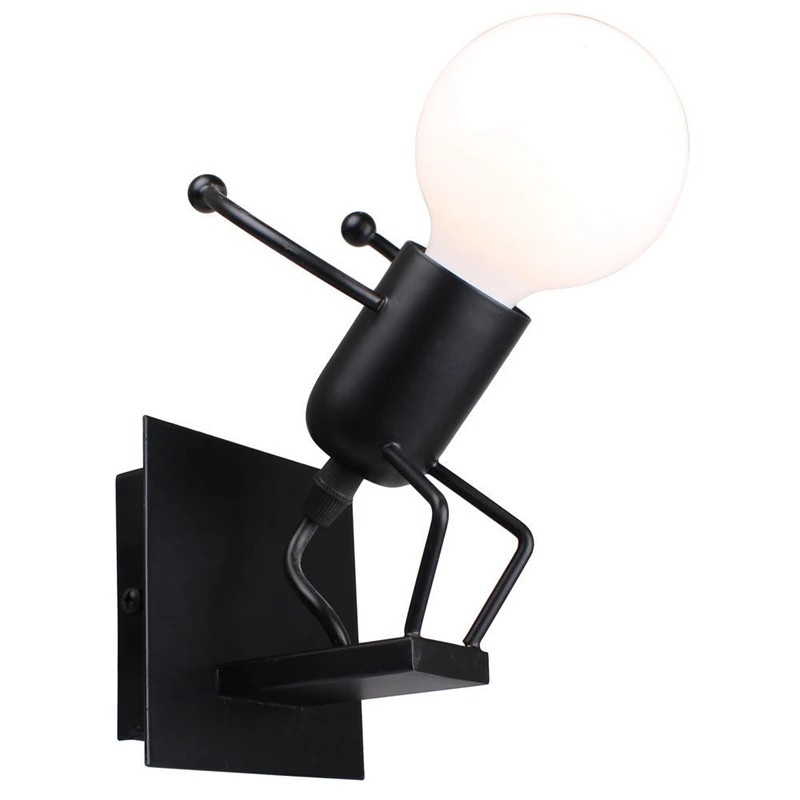 Industrial loft outdoor wall lamp vintage retro wall lights for home lamp little man wrought iron japanese wall lamp