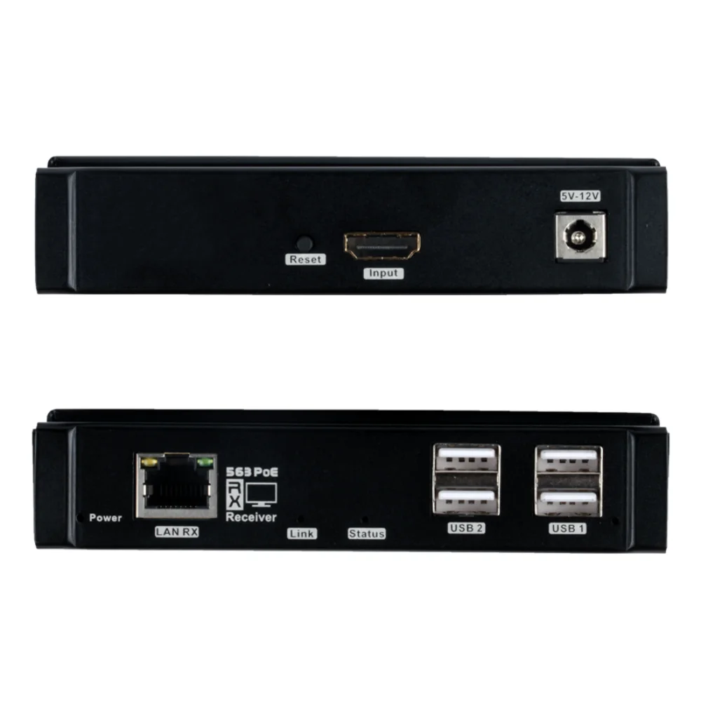 PoE KVM over IP 4K@30Hz 4:4:4 HD USB Extender Low Latency 4K KVM Extender