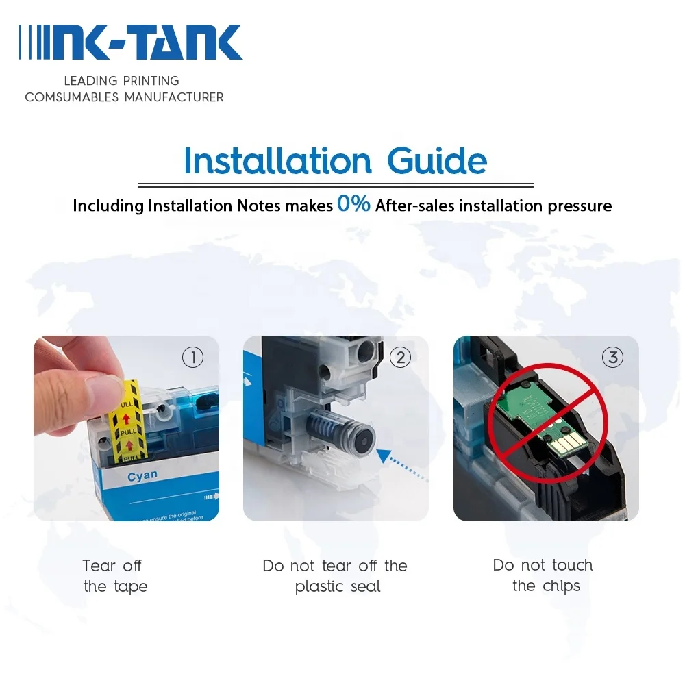 INK-TANK LC492 LC492XL 492XL Premium Color Compatible Inkjet Cartridge for Brother MFC-J2340DW MFC-J3540DW MFC-3940DW Printer