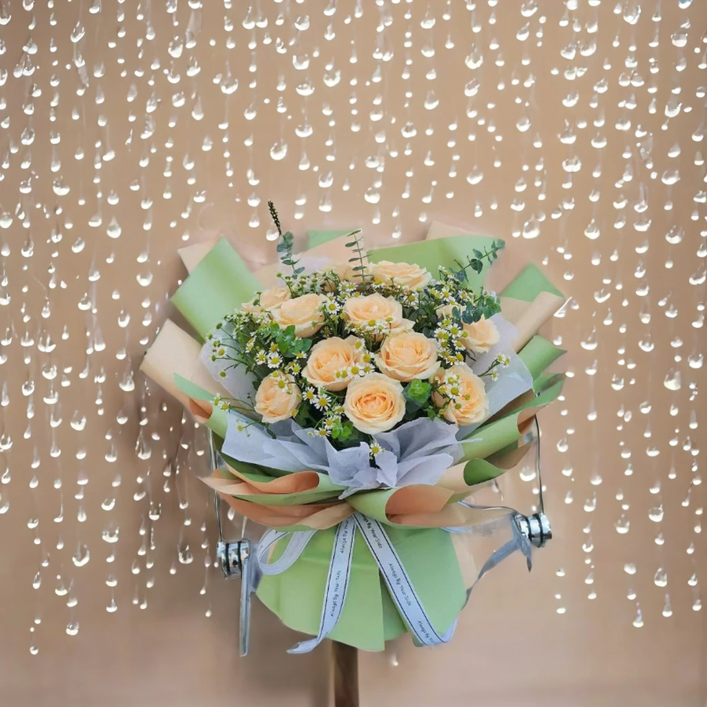 Two-Color A4 Size Coated Wrapping Paper Custom Floral Bouquet Tissue for Gift Packaging for Flowers Wrapping